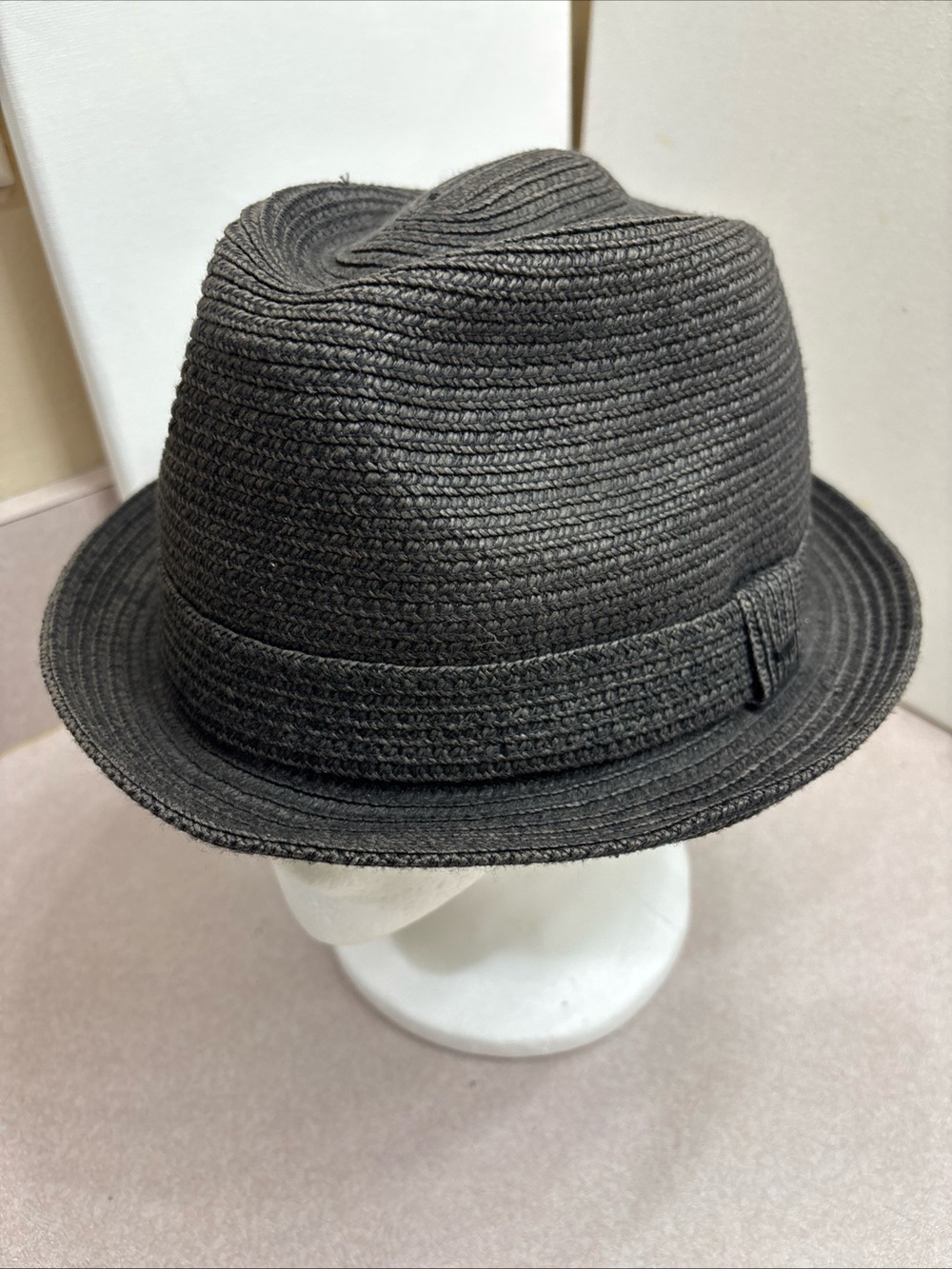 Bailey of Hollywood Breed Men's Large Mannes Fedora Black Straw Hat with Band